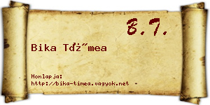 Bika Tímea névjegykártya